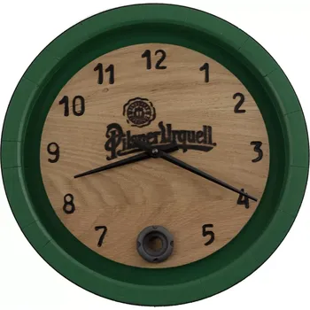 Hodiny Hodiny Pilsner Urquell zelené