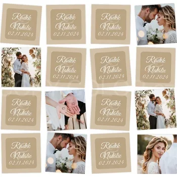 Gravírování Svatební pexeso s vlastními fotografiemi - 48 dílů