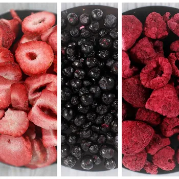 Sušené ovoce RAW lyofilizované jahody, borůvky, maliny, 70 g