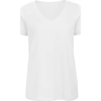 pracovní tričko B&C Tričko Inspire V T s výstřihem do V, krátký rukáv, dámské COT01TW4500101-white S Bílá