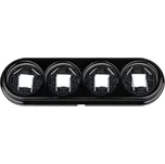 Elhard Nástěnný kulatý keramický čtyřrámeček, černý