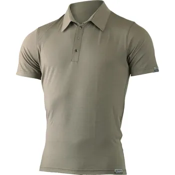 Pánská móda ELIOT pánská merino polo triko - Hnědá 7373 / S / Hnědá