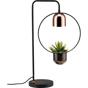 Lampička PAULMANN Stolní lampa Fanja 1-ramenné pro osvětlení rostlin černá/měď - PAULMANN P 79746