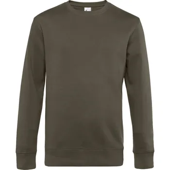 pracovní mikina B&C Mikina KING Crew Neck, pánská COT01U01K55502-khaki M Khaki