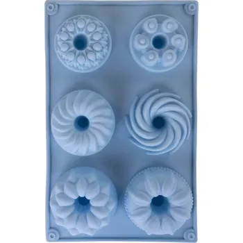 Forma na pečení La Cucina Modrá silikonová forma na muffiny, 27 x 17 cm