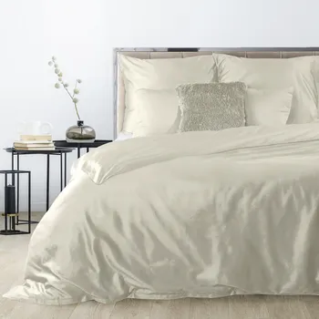 Povlečení SATÉNOVÉ POVLEČENÍ DINA 200X220 CM, 2KS 70X80 CM BÉŽOVÉ