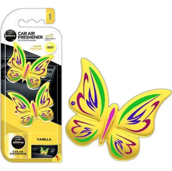 Vůně do auta Osvěžovače vzduchu AROMA FANCY SHAPES BUTTERFLY Vanilla