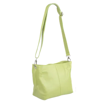 Kabelka NovaKabelka.cz Kožená italská crossbody kabelka Batilda Verde Segnale