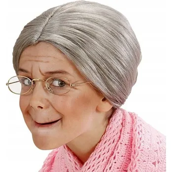 Karnevalová paruka Widmann Dívčí paruka babička světle šedá