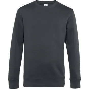 pracovní mikina B&C Mikina KING Crew Neck, pánská COT01U01Ka9703-asphalt L Asphalt