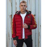 Červená pánská zimní prošívaná bunda s kapucí TX4866 Velikost: M