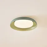 Lindby LED stropní svítidlo Florie, zelené, kov, Ø 40 cm - Stínidlo - Ø 28,2 cm, výška 5,6 cm světle zelená, bílá LED 18,5 W celkem - Doprava zdarma