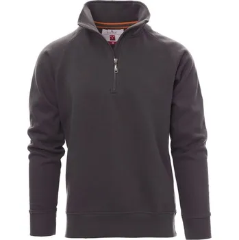 Pánská mikina Payperwear Pánská mikina Miami+ s krátkým zipem a elastickým žebrováním Barva: šedá ocelová, Velikost: XS