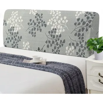 Potah na čelo postele Stretch - 120-140 cm, elastický, Leaves (Listy)