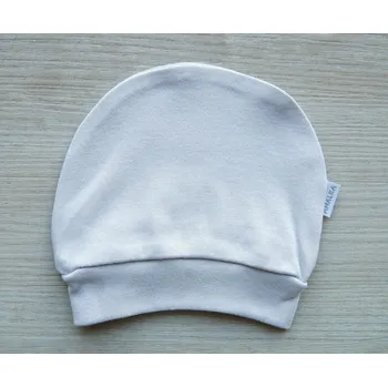 Kojenecká čepice AMÁLKA Bavlněná čepička pro miminko, světle šedá Velikost: 56-62