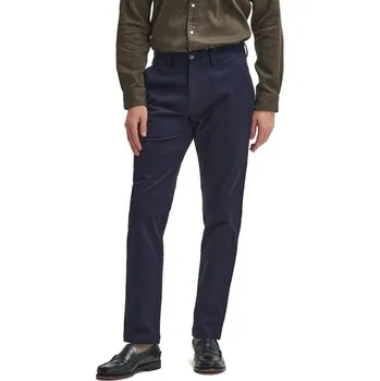 Pánské kalhoty Barbour Sueded Sateen Tailored Fit Trousers — Dark Navy