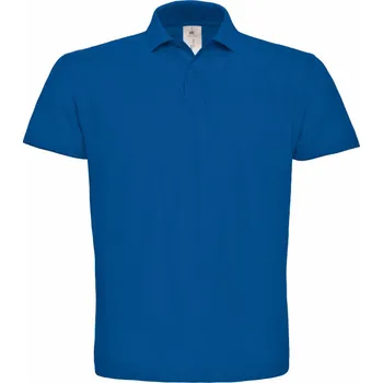 Pánské tričko B&C Polokošile B&C ID.001, krátký rukáv COT01ID0145000-royal blue XS Modrá královská