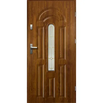 Vchodové dveře Vchodové dveře 90cm pravé zlatý dub 55mm OTEVÍRACÍ VEN