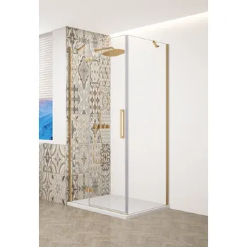 GELCO TRINITY GOLD čtvercový kout 800x800mm levý, čiré sklo, GT5680-80CL-G