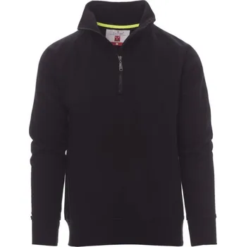 Pánská mikina Payperwear Pánská mikina Miami+ s krátkým zipem a elastickým žebrováním Barva: Černá, Velikost: 5XL