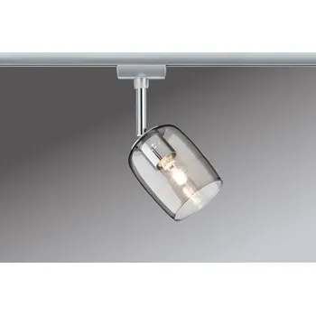 Bodové svítidlo PAULMANN URail spot Blossom matný chrom kouř.sklo max. 10W G9 - PAULMANN P 95339