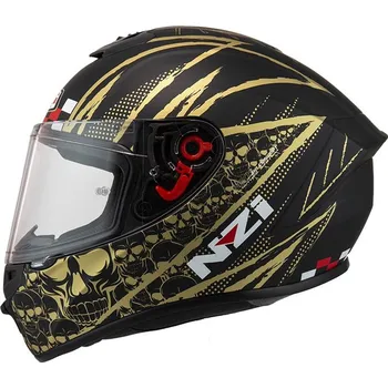 Helma na motorku Integrální přilba NZI TRENDY 2 FLAG černo-zlatá Velikost: XS