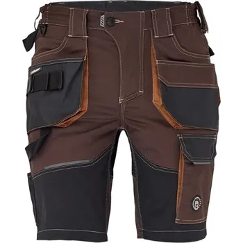 Oblečení a móda CERVA DAYBORO šortky tm.hnědá 56 hnědá/černá