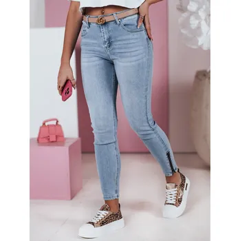 Dámské džíny Světle modré skinny džíny s ozdobným zapínáním ZIPSTYLE Dstreet UY2392 Velikost: S