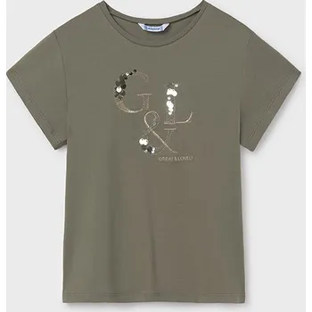 Dětská móda Dívčí triko Mayoral 854 barva: zelená, Rozměr: 140 (10 let)