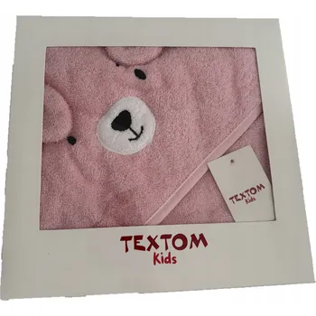 Prostěradlo Textom Deka s kapucí 80 x 80 cm Růžová