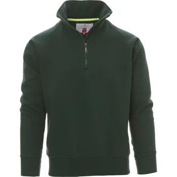Pánská mikina Payperwear Pánská mikina Miami+ s krátkým zipem a elastickým žebrováním Barva: zelená tmavá, Velikost: 4XL
