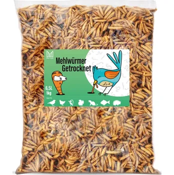 Krmivo pro rybičky Sušené larvy blanokřídlých, krmivo pro koi, hlodavce, ježky, ptáky, plazy, ryby, Mersjo 6,5l 1kg