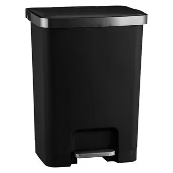 Odpadkový koš Koš pedálový hana, objem 35 l plastový, černý KJC415