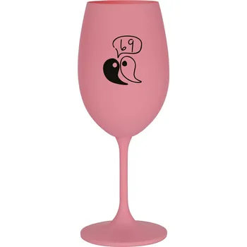 Sklenice 69 - růžová sklenice na víno 350 ml
