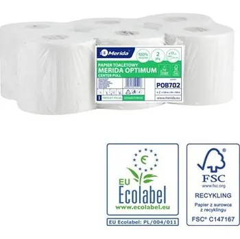 Toaletní papír Toaletní papír optimum flexi bílý 17 cm, délka 120 m, 2-vrst /bal 6 rolí/ POB702