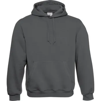 Pracovní oblečení B&C Mikina B&C Hooded s kapucí COT01062065004-steel grey XL Šedá ocelová