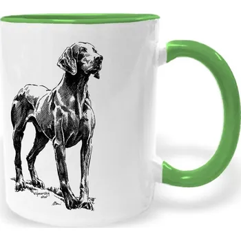 Hrnek - Výmarský ohař Barva: Zelená