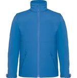 B&C Bunda Hooded Softshell, 3-vrstvá, dětská COT01096943095-azure Modrá azurově 9-10