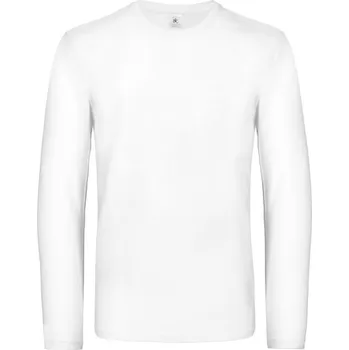 pracovní tričko B&C Tričko B&C E190 LSL, dlouhý rukáv COT01007T00114-white Bílá 4XL