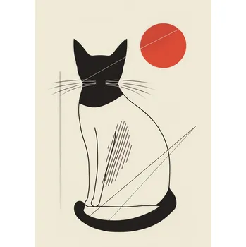 Plakát Plakát Červený Kruh bez rámu 39,5 x 55 cm