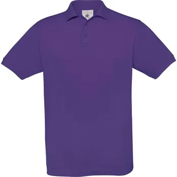 Pánské oblečení B&C Polokošile Safran, krátký rukáv, pánská COT01040935001-purple S Purpurová