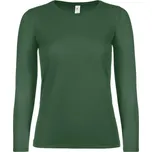 B&C Tričko B&C E150 LSL, dámské, dlouhý rukáv COT01006T54002-bottle gree M Zelená lahvově