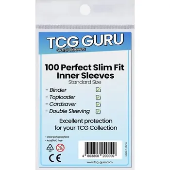 Příslušenství ke karetním hrám TCG Guru Perfect Slim Fit Inner Sleeves obal na karty 100 ks