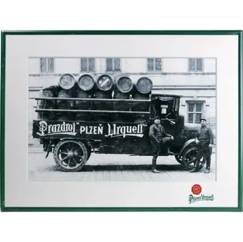 Plechová cedule Plechová cedule Pilsner Urquell - motiv automobil