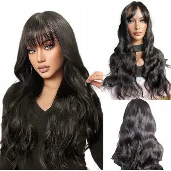 Paruka Paruka dlouhé syntetické vlasy tmavě hnědá Althair dámská