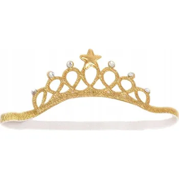 Čelenka KORUNKA Čelenka do vlasů na gumičce zlatá barva