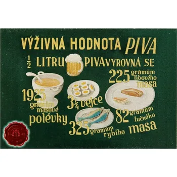 Dekorativní magnet Dřevěný magnet Pilsner Urquell - Výživová hodnota 1