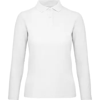 Pánské tričko B&C Polokošile B&C ID.001 LSL, dlouhý rukáv, dámská COT010I1300102-white M Bílá