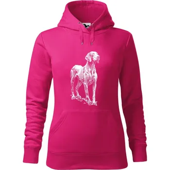 Dámská mikina Mikina - Výmarský ohař Barva: Purpurová (40), Velikost: XXL, Střih: Dámské