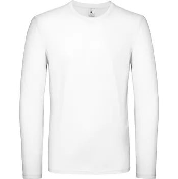 pracovní tričko B&C Tričko B&C E150 LSL, dlouhý rukáv COT01005T00105-white 2XL Bílá